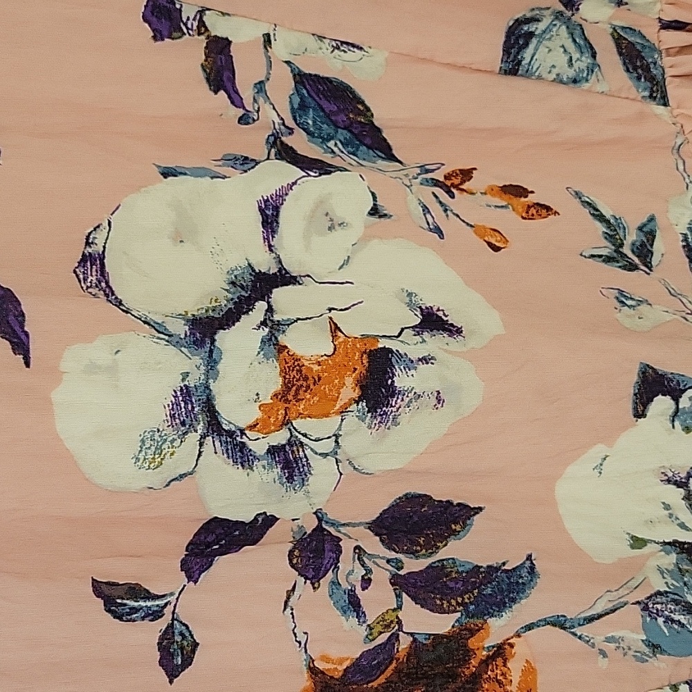 EUC Anthropologie Long Sleeve Floral Smocked Mini Dress Size S - Picture 11 of 13